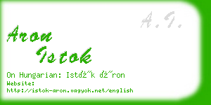 aron istok business card